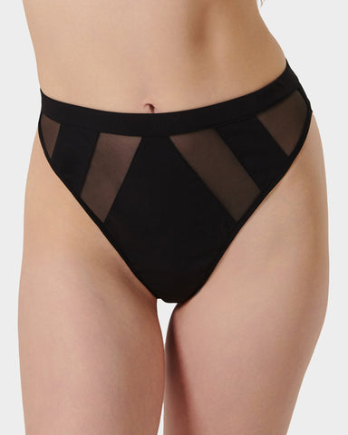 Orla High-Waist-String schwarz