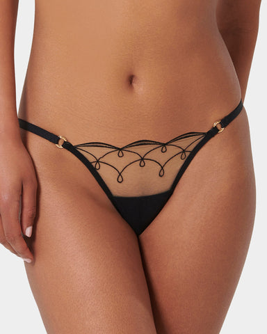 Marceline Slip in Schwarz/Transparent